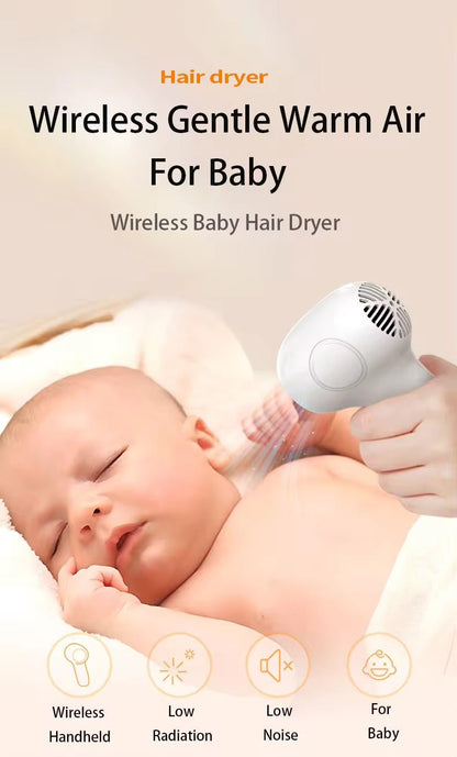 Busters Trådløse Baby (Hår)tørrer – Blid, Støjsvag & Sikker Varmluft - Nordic Elance