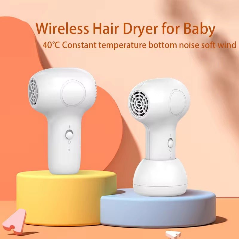 Busters Trådløse Baby (Hår)tørrer – Blid, Støjsvag & Sikker Varmluft - Nordic Elance