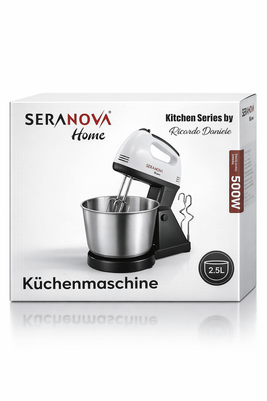 Køkkenmaskine Seranova Home 500W – 2,5L Skål i Rustfrit Stål - Nordic Elance