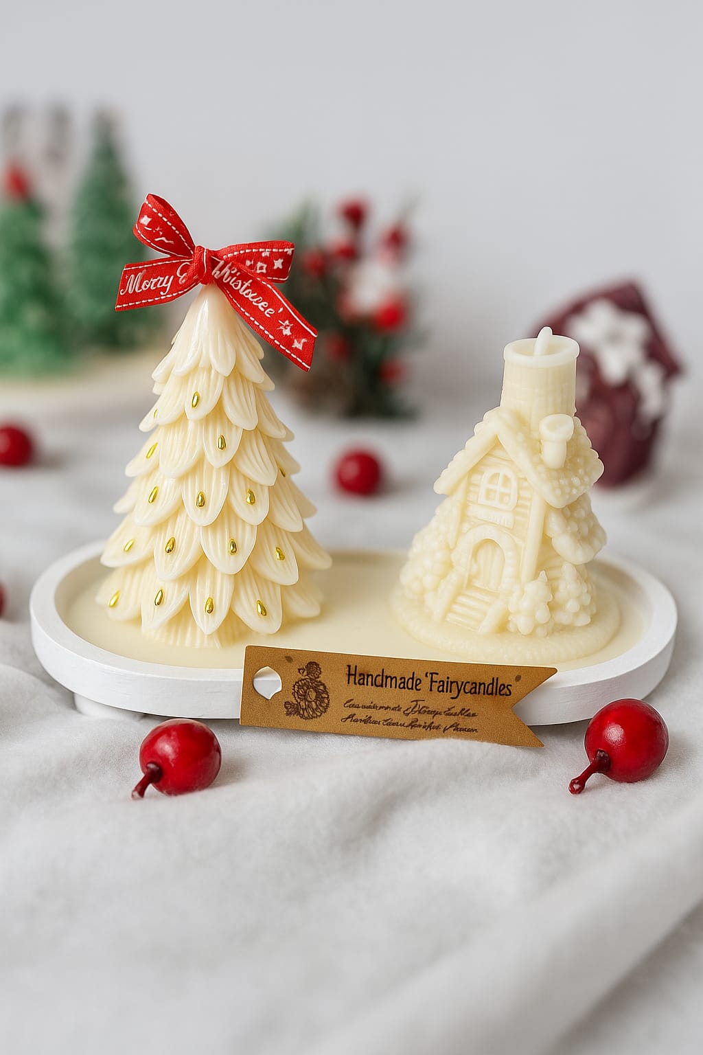 Handmade Christmas Floral Gift Box with LED Lights | Luxury Holiday Centerpiece | Poinsettia Arrangement | Elegant Winter Decoration