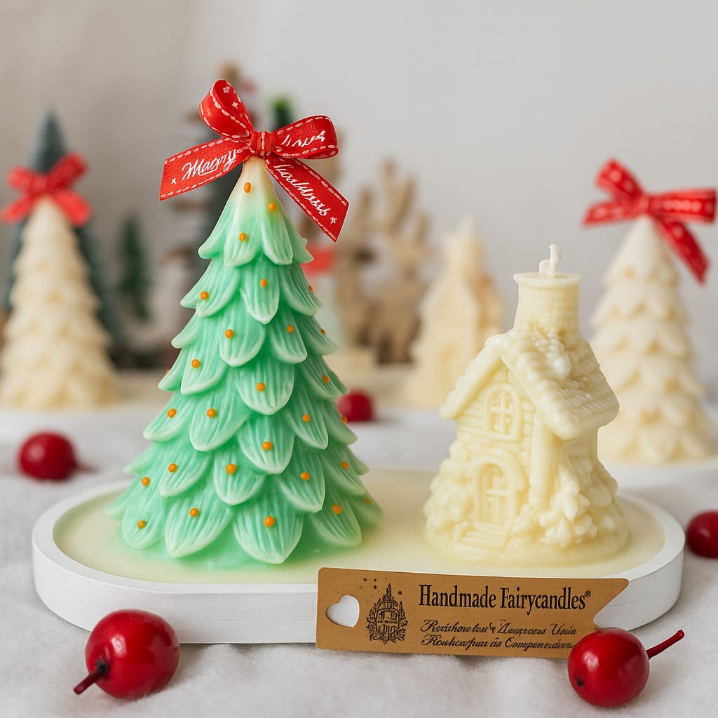 Handmade Christmas Floral Gift Box with LED Lights | Luxury Holiday Centerpiece | Poinsettia Arrangement | Elegant Winter Decoration